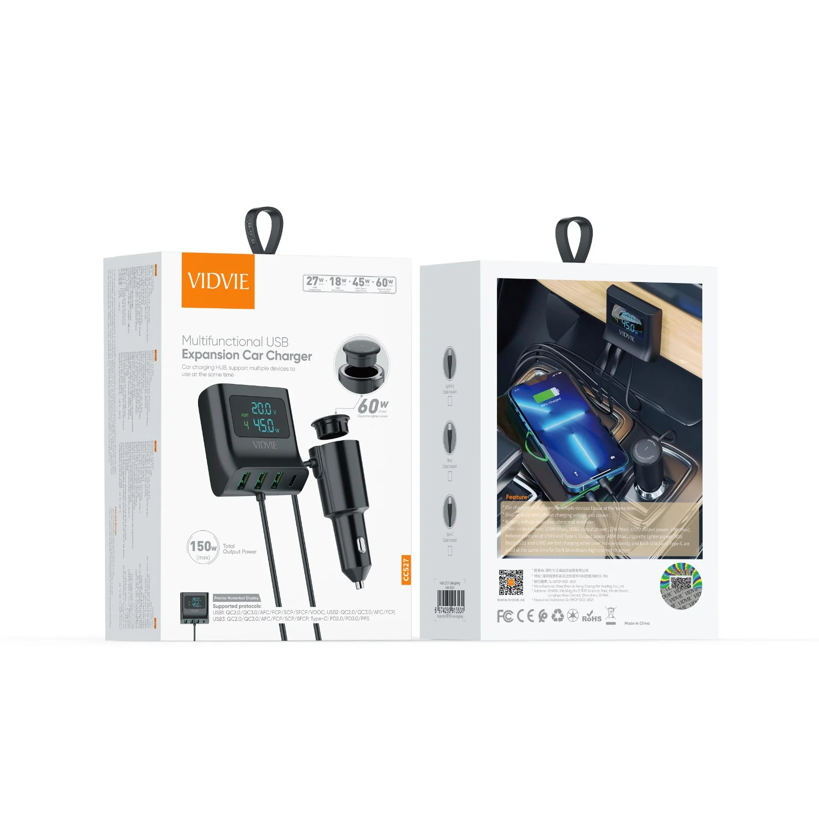 CC527 Chargeur de voiture HUB